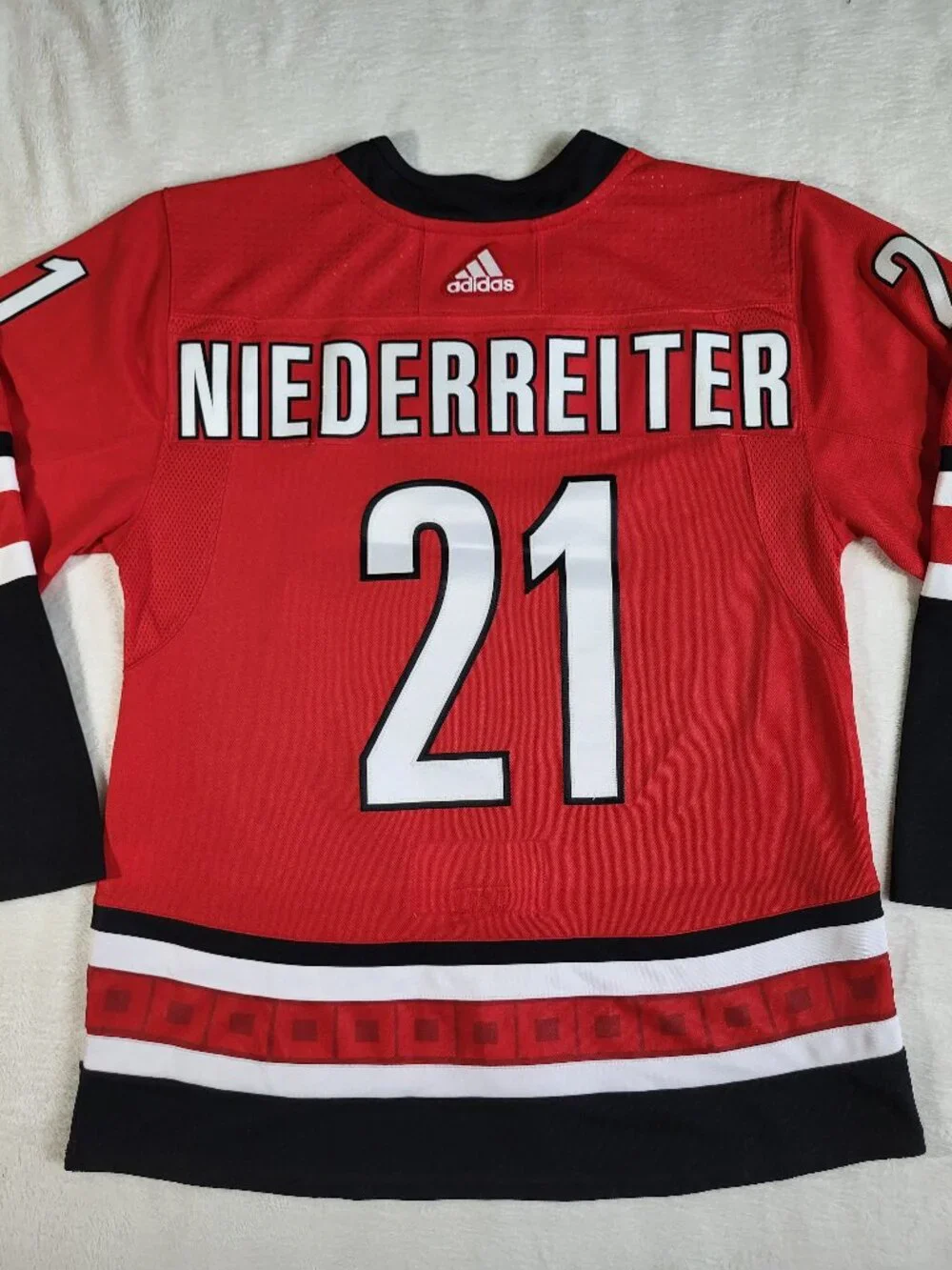 Carolina Hurricanes #21 Niederreiter Red Alternate Premium Jersey - Size 54